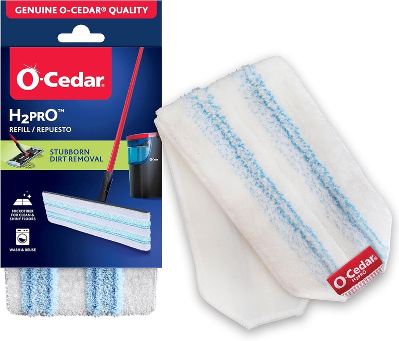 o cedar Genuine H2prO Mop Pad (Pack of 1) | Machine Washable | Reusable Refill | Microfiber Mop Head Replacement | Removes 99% of Bacteria - Image 1